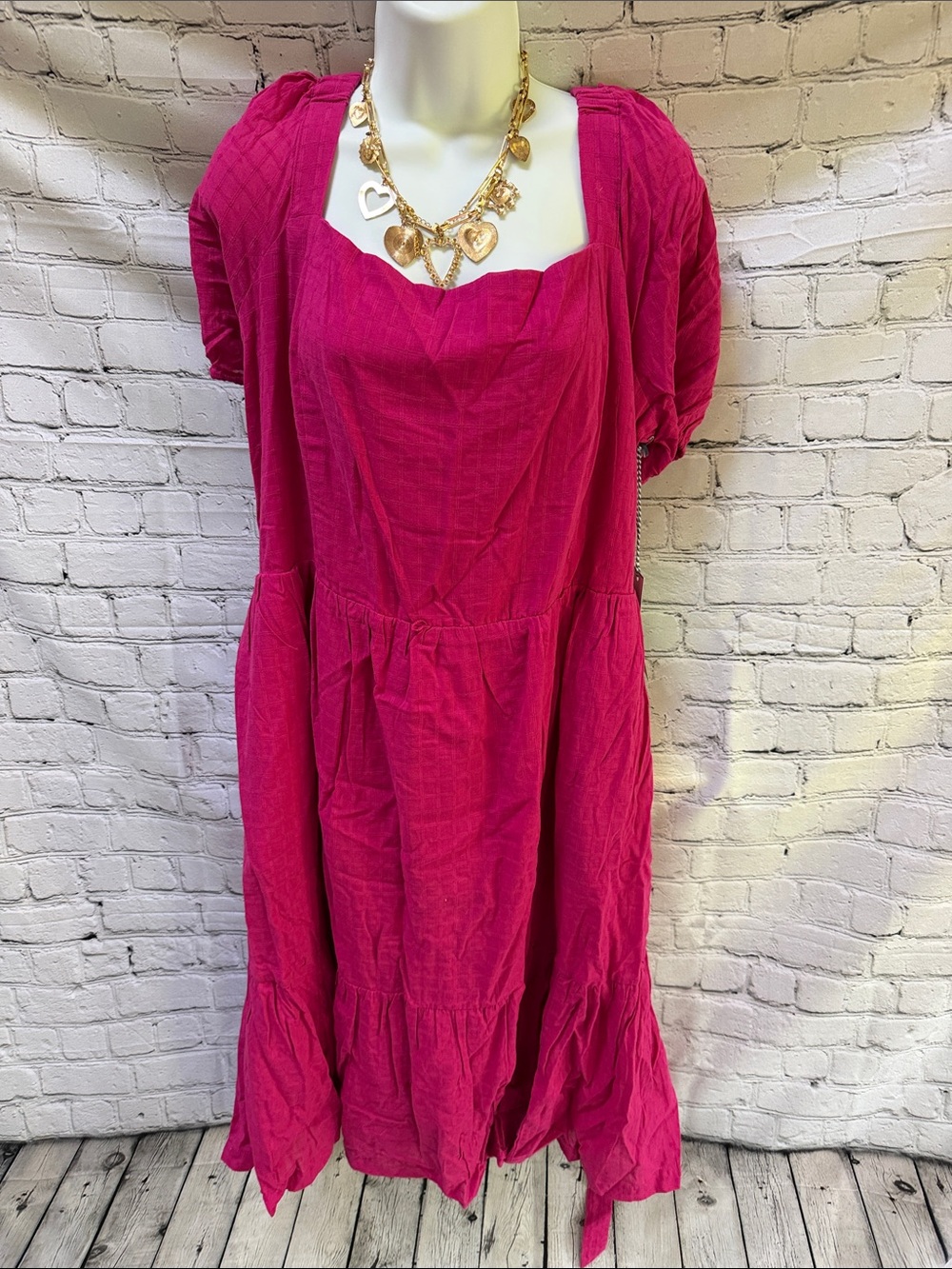 Draper James RSVP Pink Short Sleeve Dress Woman’s 2X